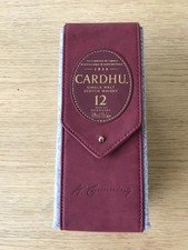 CARDHU-12yr-EMPTY- MALT WHISKY HOLDER- FAUX SUEDE/FELT-SPECIAL EDITION-RARE! VGC