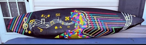 Hand painted surfboard - hand,