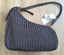 M&S Brown faux leather woven