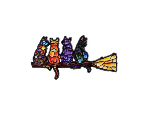 Stained glass effect witches - stained,