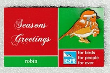 RSPB Pin Badge - Christmas Robin with scarf - first issue 2007