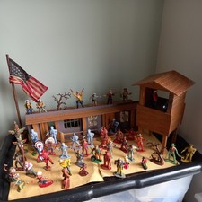 Vintage cowboy indian toy - &,