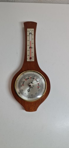 Vintage wooden wall barometer - wooden,