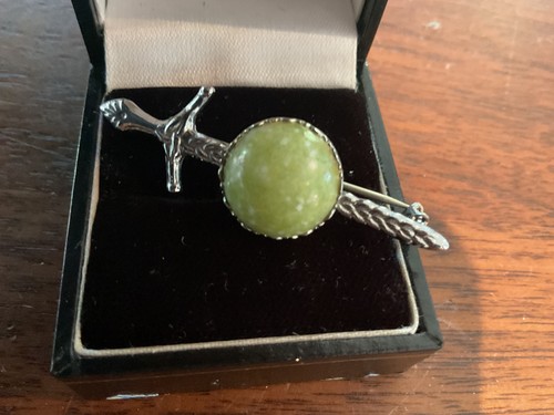 Scottish mizpah brooch green - mizpah,