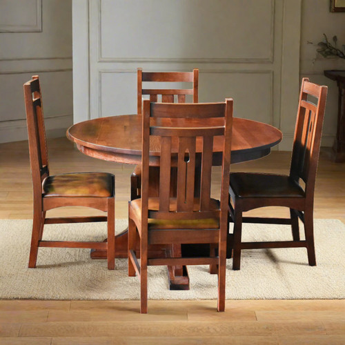 Solid oak round - oak, table