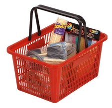 Red Shopping Basket Plastic