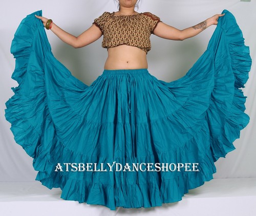 Teal blue cotton yard - yard, skirt