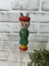 Vintage Wood Knitting Doll