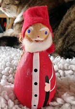 Denmark Vtg Wooden Santa Pixie