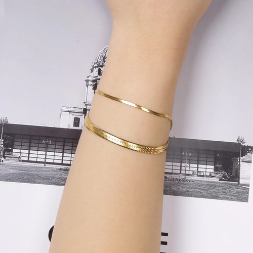 Stainless steel gold - steel, snake