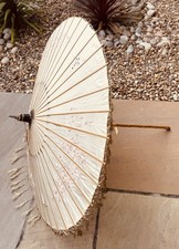 Silk Bamboo Parasol Antique