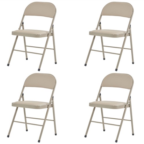 4pcs iron pvc folding chair - &,