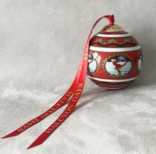 Halcyon Days - A Jolly Christmas - Bone China Christmas Tree Bauble (Ice Skater)