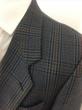 Dunn & Co Vintage Tweed Style Check Jacket Blazer Pure New Wool 40R 22”P2P