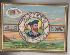 CIGARETTE PACKET-HARD- Player's, Navy Cut, Medium, large box ,40, UK-#