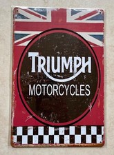 TRIUMPH MOTORCYCLE METAL SIGN