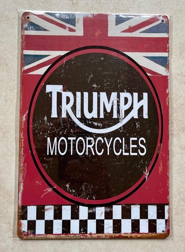 Triumph motorcycle metal sign - motorcycle,