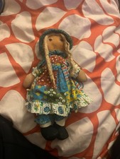 Vintage The Original Holly Hobbie Miniature Rag Doll - Knickerbocker - 1970s
