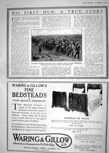 Antique old print 1918 war - print,