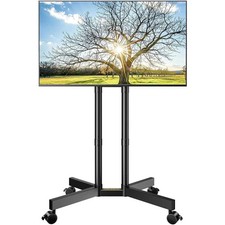 PERLEGEAR Mobile TV Stand on Wheels Portable for 32-70" TVs 5 Level PGTVMC14