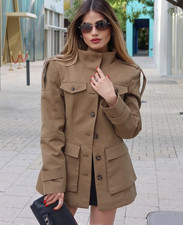 Zara Light Khaki Cotton Blend