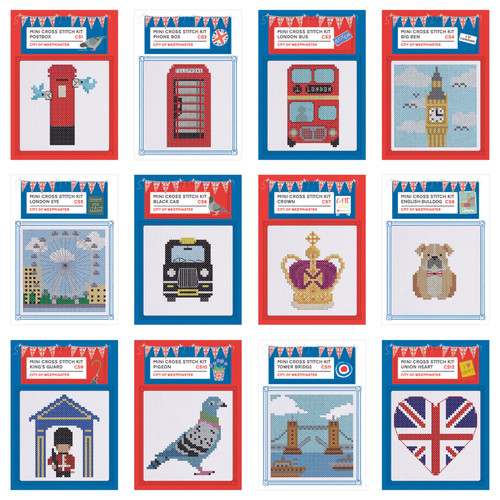 London mini cross stitch - cross,