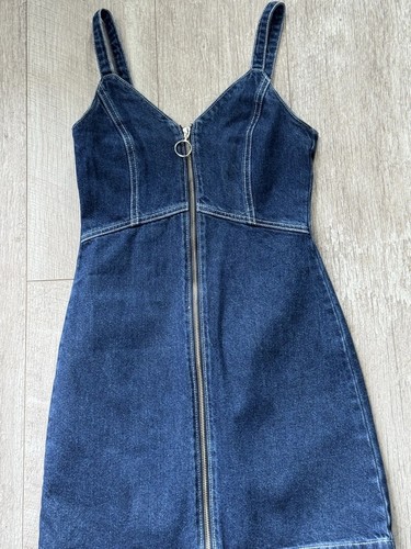 Topshop denim blue dungaree - denim,