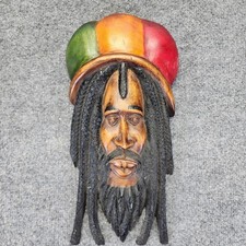 Hand Carved Wooden Bob Marley