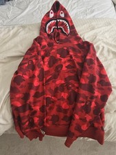 Bape Shark Hoodie Red Camo