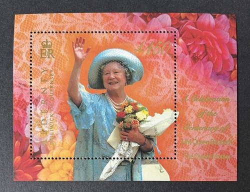 Alderney 2000 mnh queen mother - 2000,