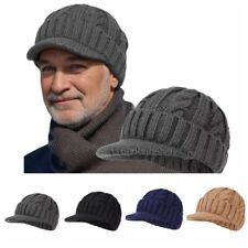 Woolen Knitted Hat Women Men Peaked Cap Winter Thermal Hat Outdoor Keep Warm