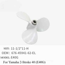 Outboard Propeller Fit for Yamaha 2-Stroke 40HP E40G 11-1/2X11-H 676-45941-62-EL