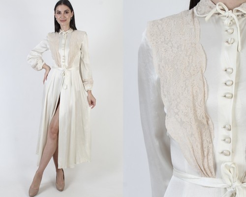 Vtg 40s victorian nightgown - vtg,