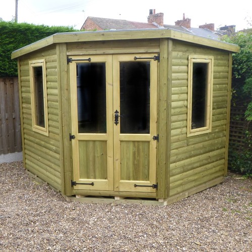 Deluxe corner house loglap - house,