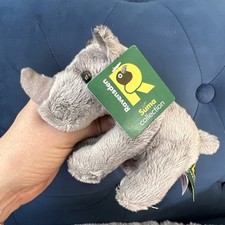 Ravensden grey rhino Soft Toy Plush 5” tall tagged