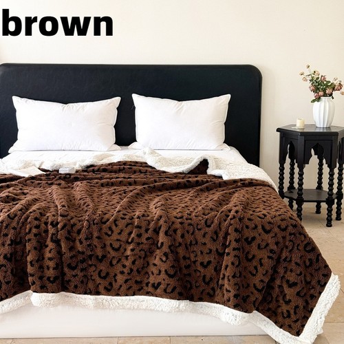 Leopard print throw - print,