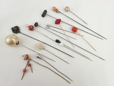 Vintage Hatpins Hat Pins Pin Faux Pearls Paste Millinery Art Deco Accessories 