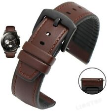 20mm 22mm Leather Silicone Smart Watch Band Strap Replacement Bracelet Wristband