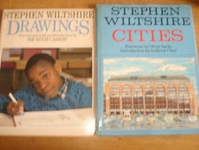 STEPHEN WILTSHIRE DRAWINGS,FIRST PAPERBACK EDITION 1987 & harback called cities