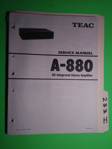 Teac 880 service manual - a-880,