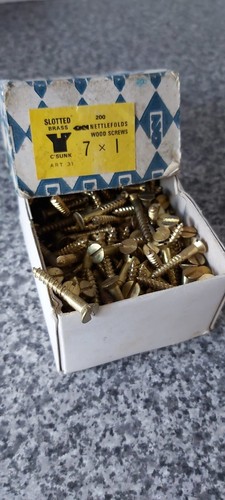 Vintage brass slotted - brass,