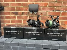 3x Shimano Baitrunner XTB CI4+ LC Reels, Size: Big - 1x used twice 2x brand new
