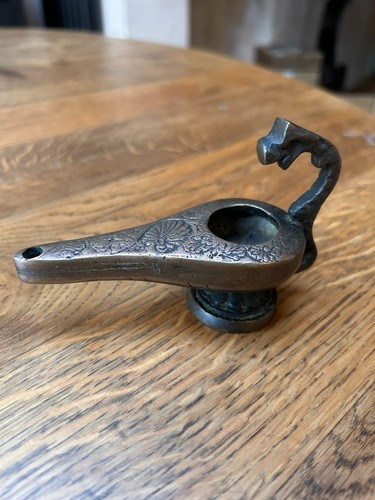 Vintage engraved brass - engraved, /