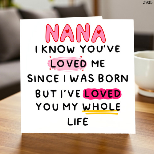 Cute loved nany birthday - nany, card-