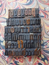 WOODEN Letterpress LOWER CASE