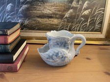 Vintage Blue White Swan