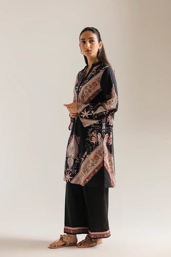 Black print shalwar khameez - print,
