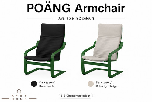 Ikea poang armchair - poang, green