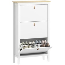 HOMCOM 3 Drawer Shoe Cabinet