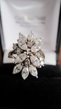 Quality QVC 925 Silver and Cubic Zirconia Ring - Size M Superb Bling Ring